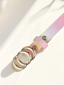1 pièce Nouvelle ceinture fine pour enfants, ceinture de pantalon en PU de haute qualité comme décoration pour jeans et robes