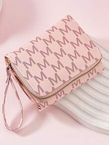 Nouveau portefeuille de style rétro pour femmes, avec plusieurs fentes pour cartes, impression de lettres, fermeture éclair. Portefeuille coréen compact et élégant pour femmes, porte-monnaie, petit portefeuille
