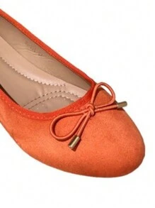 Women's Casual Basic Flat Shoes, Minimalist & Fashionable For Everyday Wear - Orange - View 2