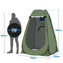 TUKAILAI Camping Toilet Tent Shower Tent Pop Up Changing Tent Privacy Toilet Changing Room Storage Tent Mobile Outdoor WC Tent For Camping & Beach, With Carrying Bag 150 X 150 X 190 Cm - màu xanh lá - Xem 8