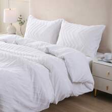Kiểu kem đơn giản, ba chiều, xương cá Jacquard, họa tiết kim cương, dệt gia dụng chải kỹ, tua rua, hoa cắt sóng, hình gợn sóng, cắt hoa ca rô, vỏ chăn, vỏ gối, bộ hai món Hàn Quốc đơn giản, không khí cổ điển, bộ ba món, sang trọng nhẹ nhàng, bốn mùa, phong cách Wabi-Sabi, trắng, be, xanh lá cây đậm, bộ đồ giường phòng ngủ, thêu nổi, phong cách Pháp cao cấp, cảm giác cao cấp, nhiều màu sắc và nhiều kích cỡ, bộ hai món (1 vỏ chăn + 1 vỏ gối) 160 * 220cm - bộ ba món (1 vỏ chăn + 2 vỏ gối) 200 * 200cm - bộ ba món (1 vỏ chăn + 2 vỏ gối) 220 * 240cm - bộ ba món (1 vỏ chăn + 2 vỏ gối) 265 * 230cm - 2 # - Xem 3