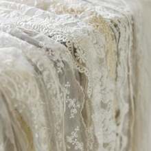 Boho Valances Handmade Cotton Crochet Lace Valance Living Room Hollow Cafe Curtains Macrame Kitchen Curtain Wall Decor, 16 L X 40 Ivory & Beige - 黑色 - 查看 11