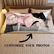 1 Pc Customized Photo Body Pillow - Double-Sided Printing, Extra Long, Comfortable Sleep Support, Suitable For Back And Side Sleepers, Fits Single To Double Beds, Machine Washable, Modern Style Sleep Pillow