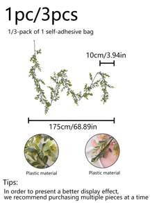 1 件/3 件人造黄杨花环，68.9 英尺绿色藤蔓，假塑料悬挂植物，无需电力，非常适合婚礼、家庭聚会、派对墙壁装饰 - 綠色 - 查看 3