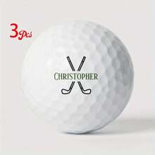 3/6 pièces Balles de golf personnalisées - Créez vos propres balles de golf, un cadeau parfait pour les golfeurs et les passionnés - Fabriquées en caoutchouc durable, double couche de qualité compétition, convient pour les cadeaux uniques et les événements mémorables - Idéal pour les golfeurs, les mariages, les tournois et les occasions spéciales