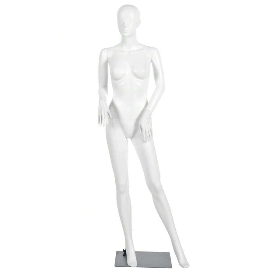 177cm Female Mannequin Full Body Manikin Arms Head 360 Degree Rotatable Display - White - View 1
