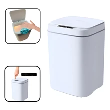 Induction Trash Can 14 Liters Smart Touch Trash Can For Bathroom Kitchen Capacity 14 Liters - White - View 5