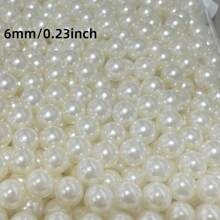 1000/2500pcs No-Hole Faux Pearl Beads For DIY Crafts, Jewelry, Vase Fillers, Table Scatter, Wedding Decoration, Ivory Undrilled Craft Pearls Home Decor Room Decor Flower Vase Glass Vase