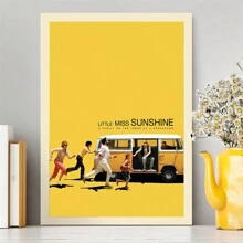1PC Frameless Little Miss Sunshine Movie Canvas Art Print, Art Deco Modern Retro Style Poster, Wall Hanging Decor For Living Room, Bedroom, Home Office - Indoor Encaustic Wall Art