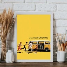 1PC Frameless Little Miss Sunshine Movie Canvas Art Print, Art Deco Modern Retro Style Poster, Wall Hanging Decor For Living Room, Bedroom, Home Office - Indoor Encaustic Wall Art
