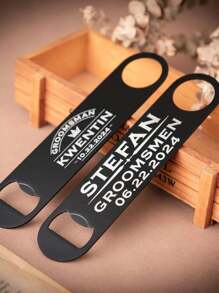 Personalized Beer Bottle Opener, Personalized Groomsmen Gifts, Bachelor Party Favor, Best Man Gift, Fathers Day Gift, Bar-Tending Gifts, Wedding Favors - Multicolor - View 8