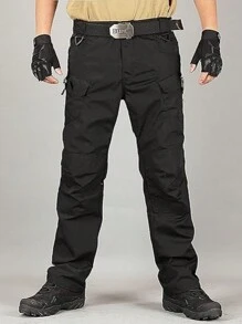 Multi-Pocket Military Tactical Pants For Men - Black - View 9