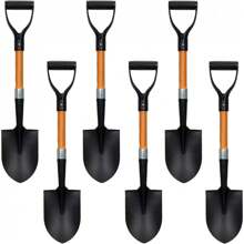 Ashman Short Handle Digging Shovel (6 Pack) Kids Beach Shovel, Shovel For Digging 27-Inch With Sturdy Blade, Small Garden Shovel, Kids Snow Shovel, Shovels For Gardening With D- Handle Gardening Tools - Cam, Đen - Xem 10