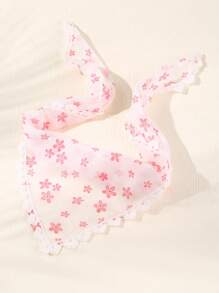 1 buc. Eșarfă elegantă pentru femei, stil francez, cu flori roz și fluture, stil rustic dulce, potrivită pentru purtare zilnică, festivaluri, Ziua Îndrăgostiților, petreceri, vacanță, fotografii la plajă, accesorii de păr, bandă de păr elegantă, bandă de păr - Roz - Vizualizare 6