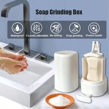 Soap Grinder For Bar Soap Wall-Mounted,No Drilling Waterproof Soap Container Cheese Grinder For Travel Kitchen Bathroom (One,White,No Soap,NO Desiccant) Home Bathroom Decor Summer Back To School