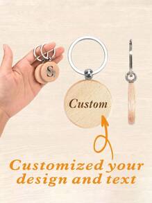 1/3/5 portachiavi in legno personalizzati, 26 lettere, fiori e logo personalizzati, accessori fai-da-te per ciondoli, borse, portafogli, cellulari, regali per animali domestici, uomini, donne, bambini, zaini, regali di San Valentino, Festa del papà, inizio scuola e altre occasioni speciali. Disponibili in incisione, paillettes, acciaio inossidabile, vintage, casual, unisex, hipster, Old Money, stile unico, personalizzato, idea regalo perfetta per lui, idea regalo perfetta per lei, fidanzato, fidanzata, famiglia, amici, nonni, bambini, anniversario, compleanno, matrimonio, laurea, regalo di inaugurazione casa