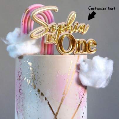 1 pieza Decoración de mesa de postre con tapa de pastel de acrílico de doble capa personalizada para fiestas, accesorio de cocción único, regalo memorable y único para cumpleaños, reutilizable, multifuncional, ornamental, elegante, exquisito, de alta calidad, suave, lindo, personalizado, único, regalo ideal para él, regalo ideal para ella, ella, novio, novia, papá, mamá, familia, amigos, hijo, hija, estudiantes, trabajadores, niños, oficina, salón de té, escuela, hogar, renovación del hogar, etiquetas personalizadas para pasteles, hogar y vida, decora tu hogar, recuerdos, diseño elegante