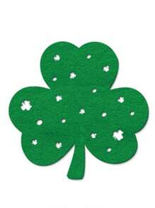 1pc/4pcs St. Patrick's Day Party Decoration Placemats, Green Clover Tabletop Decor, Irish Festival Supplies