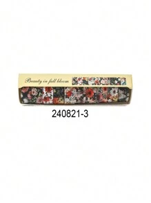 10 Rolls Of Vintage Bright Floral Pattern Washi Tape Set - Beautiful DIY Decorative Self-Adhesive Strips For Scrapbook Diary Decoration Washi Tape, Handmade Gifts For Friends Back To School