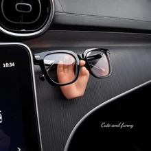 New Car Multi-Functional Car Glasses Clip Glasses Shelf Creative Gesture Storage Car Sunglasses Clip, Car Hook Hanging Shopping Bag Data Cable, Practical And Interesting