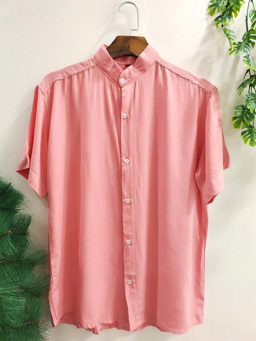 Men Shirts - Pink - View 1