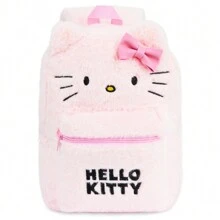 Hello Kitty Fluffy Backpack Cute Plush Kawaii Rucksack Travel Fashion Daypack Bag Anime Gift - Pink - View 1