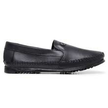 Men's Genuine Leather Moccasins For Everyday Use - 100黑色 - 查看 2