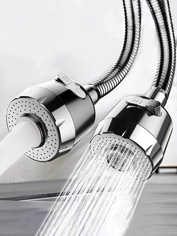 360 Grad Wasserhahn Verlängerung aus Kunststoff ABS mit 2/3 Strahlmodi, wasssersparender Brausekopf für Küche und Badezimmer