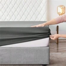 Fitted sheet 140x200cm, 160x200cm, 180x200cm, 200x220cm single color smooth soft and delicate