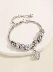 时尚心形和雪花吊坠优雅手链多功能珠宝配饰 - 彩色 - 查看 5