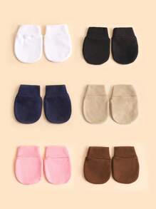 6 peças/1 peça de luvas para bebês, macias e quentes, adequadas para a vida diária de meninos e meninas recém-nascidos.