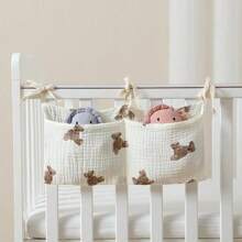 Organizador   de , bolsa de almacenamiento para cama Caddy, 2 bolsillos, colgante para cabecera de cama, bolsa de juguetes - conejo - Ver 9