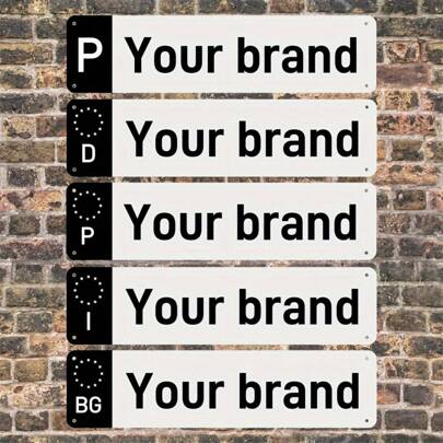 Customizable Car Decor Logo Accessories, Customize Text Metal Plate Logo, Waterproof Craft Metal Plate Logo, Personalized Decoration For Daily Use, 16 X 4 Inches Gifts Birthday Graduation,Graphic Print