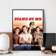 1 pieza Pintura de lienzo con póster de la película "Stand By Me", póster musical, pintura artística para pared, decoración para el hogar, pintura de pared para sala de estar, restaurante, cocina