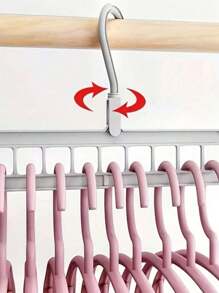 2pcs/Multifunction Clothes Hanger Storage Rack, 9 Hole Magic Clothes Hanger, Rotating Closet Wardrobe Plastic Hanger,Spring,Minimalist,Summer Tops