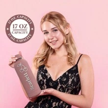 1pc 500ml Custom Name Stainless Steel 304 Insulated Double-Layer Water Bottle, Designed With Hand-Drawn Patterns, Featuring A Modern Design With A Lid, Is Perfect For Personalizing With Your Name. This Elegant Tumbler, Adorned With Beautiful Hand-Drawn Motifs, Is Ideal For Art Enthusiasts