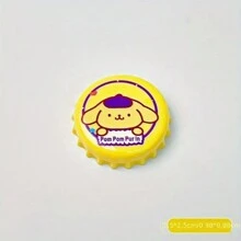 Sanrio 6/12/18 pezzi Accessori per tappi di bottiglia in resina con personaggi Sanrio, per fai da te come cover per telefono, fermagli per capelli, ciondoli, adesivi per frigorifero/tazze, design casuale estivo, per la scuola