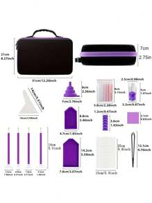 30/60/120 槽 DIY 钻石画收纳盒，升级版帆布收纳盒带配件，防震珠子和艺术品收纳架，便携式珠宝容器带工具，多功能工艺品和缝纫用品套件，塑料材质 - 彩色 - 查看 2