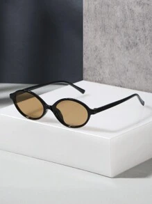 3 cặp kính thời trang nam kiểu retro hình bầu dục màu đen bằng acrylic, thích hợp cho các kỳ nghỉ, lễ hội và sử dụng hàng ngày. - Nhiều màu - Xem 2