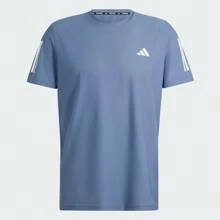 Adidas 2025 Men's OTR B TEE T-Shirt, Knitted Collarless Short Sleeve TIN1515 - Navy Blue - View 1