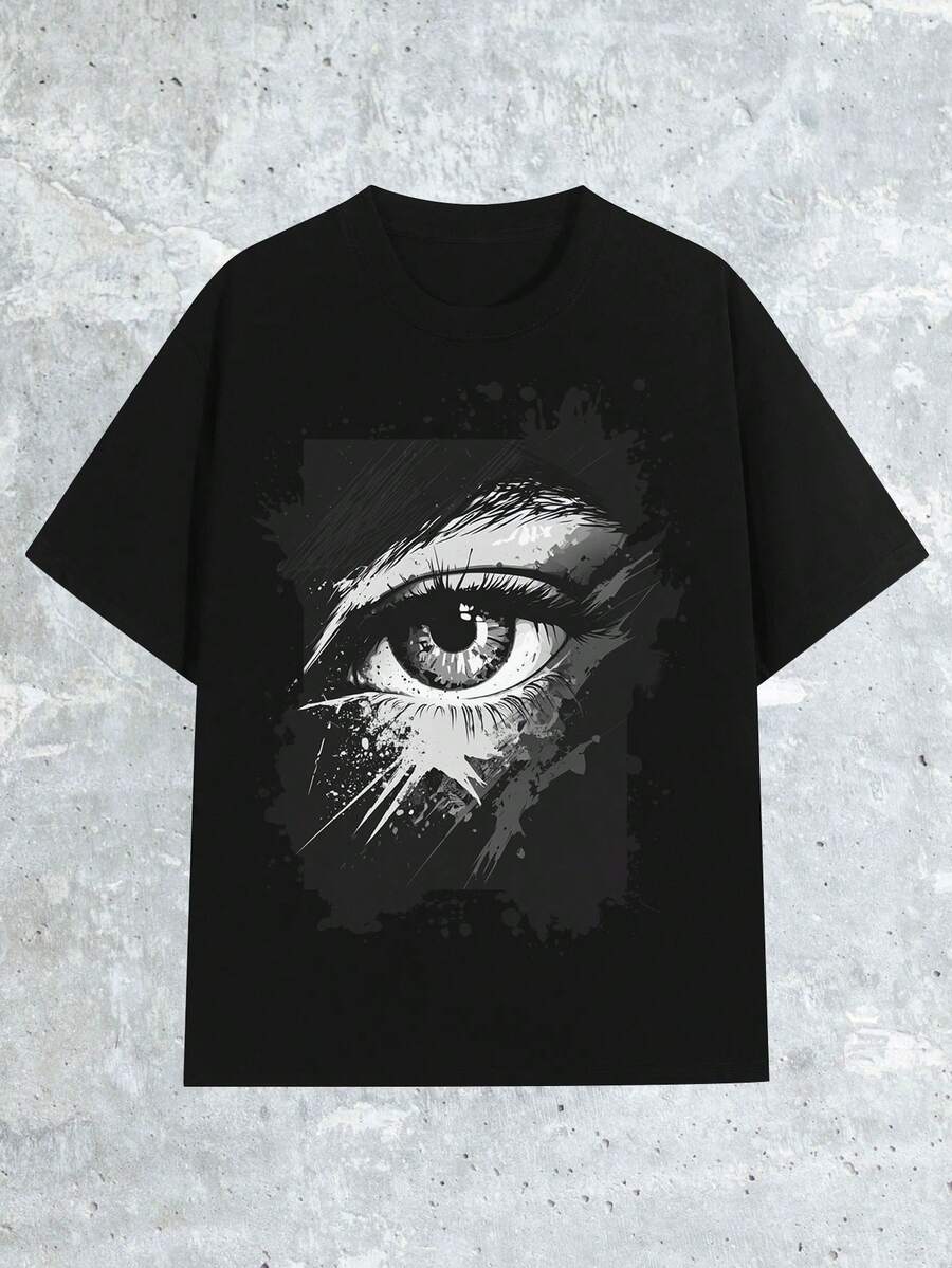 Men's Short Sleeve Printed T-Shirt 220g, Street Cotton Short Sleeve T-Shirt, Fashionable Printing, Suitable For Daily Wear, Holiday Gifts.