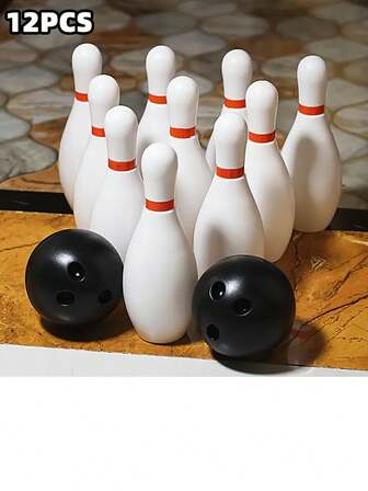 Juego de bolas de bolos para niños, juguete deportivo para niños pequeños, bolas de bolos grandes para jugar dentro y fuera para niños y niñas