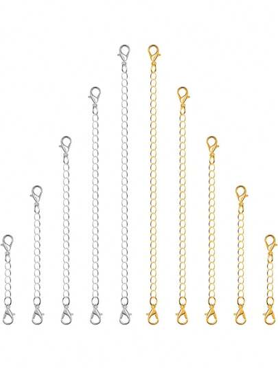 5 st/set justerbar kedja, 5 längder, DIY smyckestillbehör för armband, halsband, unisex