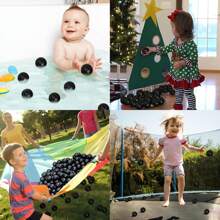 100 Ball Pit Balls For Toddlers, Phthalate Free Plastic Balls, Crush Proof 2.16" Colorful Balls For Ball Pit Play Toys For Kids With Storage Bag