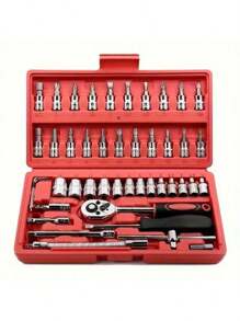 Automotive Repair Tool Kit Set - Socket Wrench, Ratchet, Car Maintenance Tool Box,Tools For Men - Color and Style Are Random - View 8