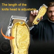 LQT 1/2/3pcs Set USB Rechargeable Electric Hair Clipper, Professional Precision Trimmer, Ergonomic Design, Cordless Efficient, For Beard, Sideburns And Full Body Grooming, Portable Lightweight Electric Shaver, Men's Wireless Trimmer, LED Display, Accurate Hair And Beard Cutting - Multicolor - View 8