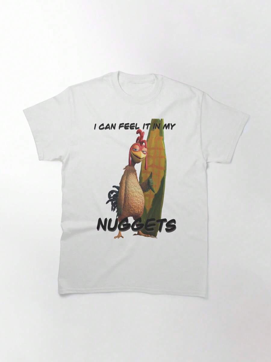 Chicken Joe Classic T-Shirt, Women's T-Shirt, 220g Pure Cotton, Casual Crew Neck, Great For Exploring, Hanging Out, And Daily Wear. - 白色 - 查看 1