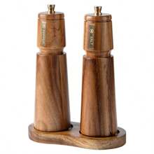 Set de 1/2/3 molinillos de pimienta manuales, molino de pimienta de madera para uso doméstico, para pimienta negra y sal marina en restaurantes - Marrón - Ver 11