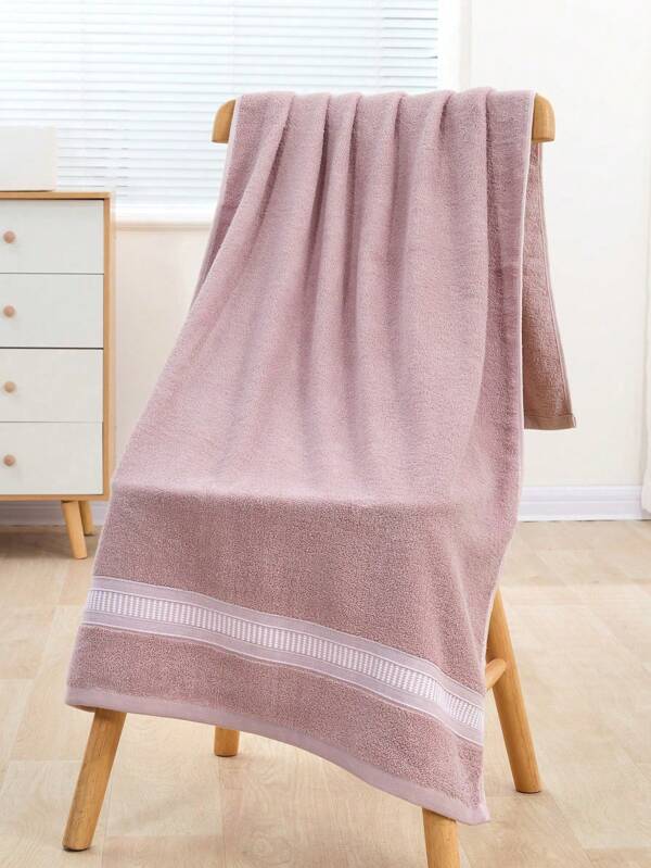 1pc Faux Pearl Pattern Minimalist Bath Towel, Bathroom Accessory, Soft Hand Towel, Thick Absorbent Bath Towel, Suitable For Bathroom, Gym, Hotel, Beach, Daily Essential, Perfect Gift For Home, Travel, Valentine's Day, Mother's Day