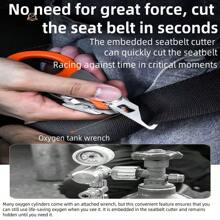 6-In-1 Raptor Emergency Shear, Multi-Functional Tool Pliers With Cutting Blade And Glass Breaker, Folding Design - Black - View 5